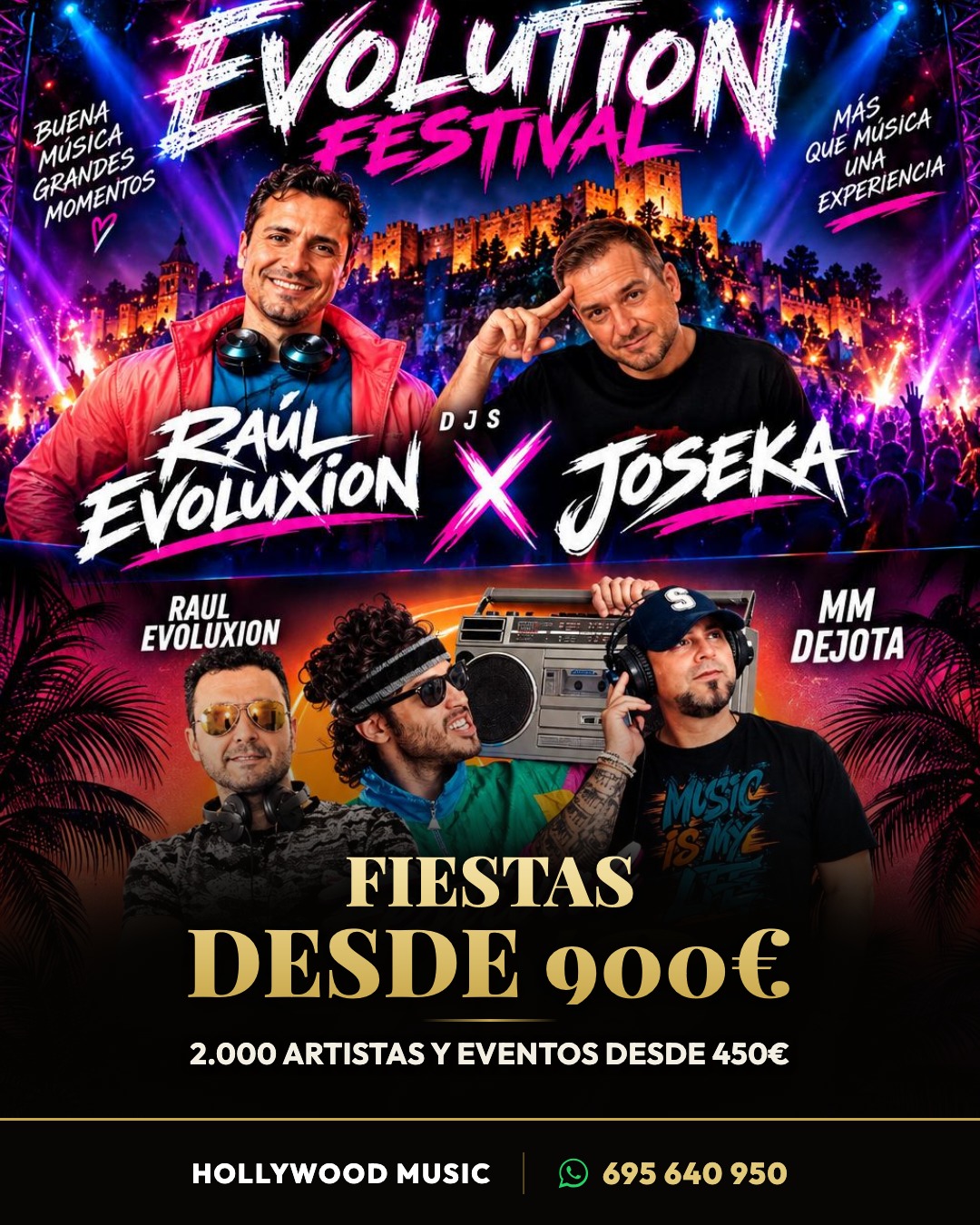 Fiestas desde 900&euro; — Hollywood Music Management