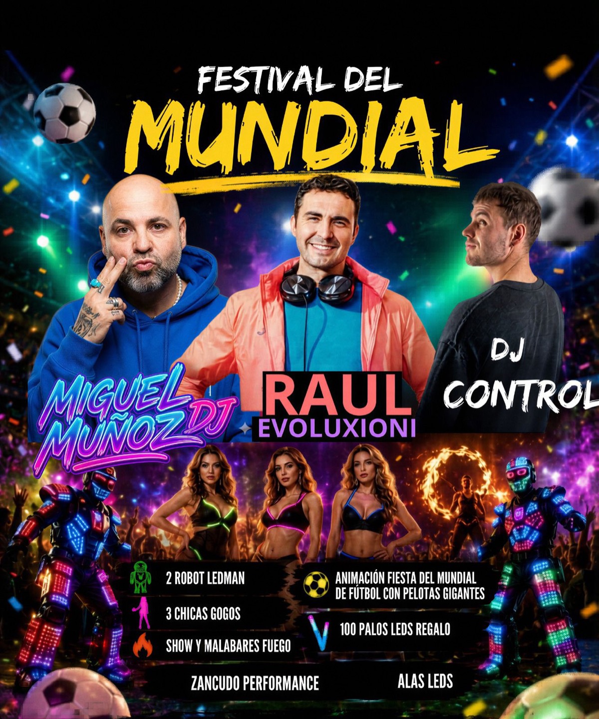 Festival del Mundial — Miguel Muñoz DJ, Raul Evoluxioni, DJ Control